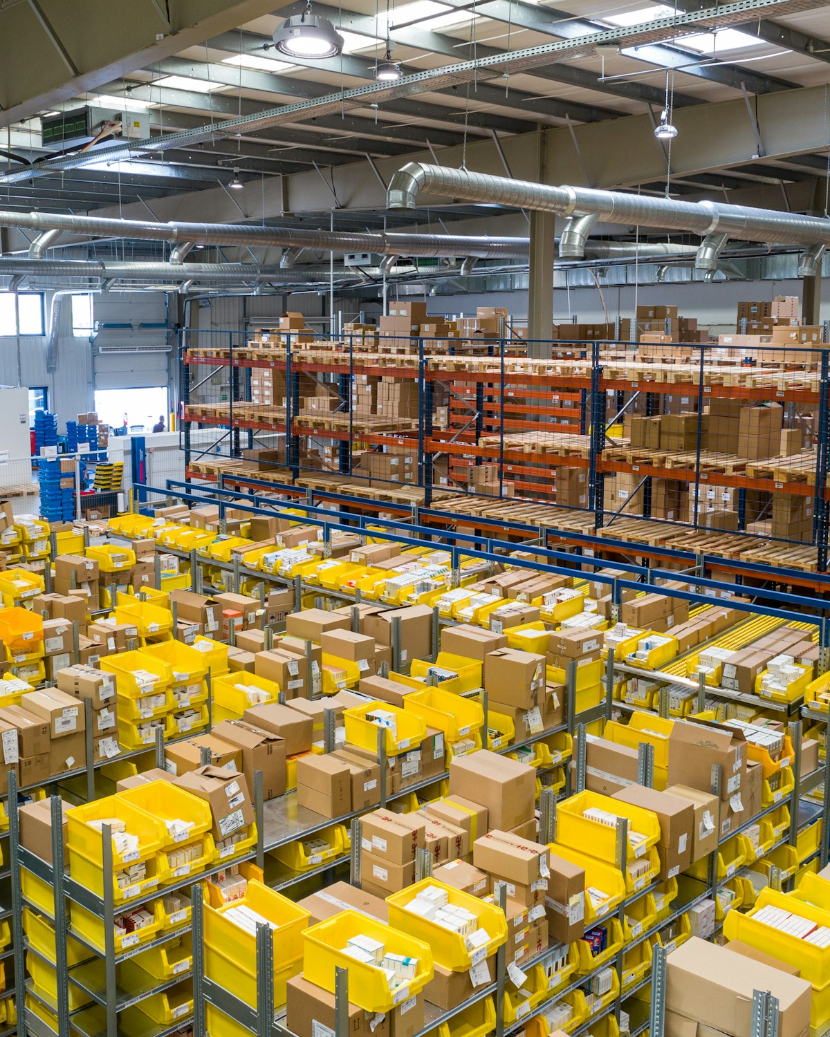 Distribution warehouse and logistics representing integrated supply chain and IT channels